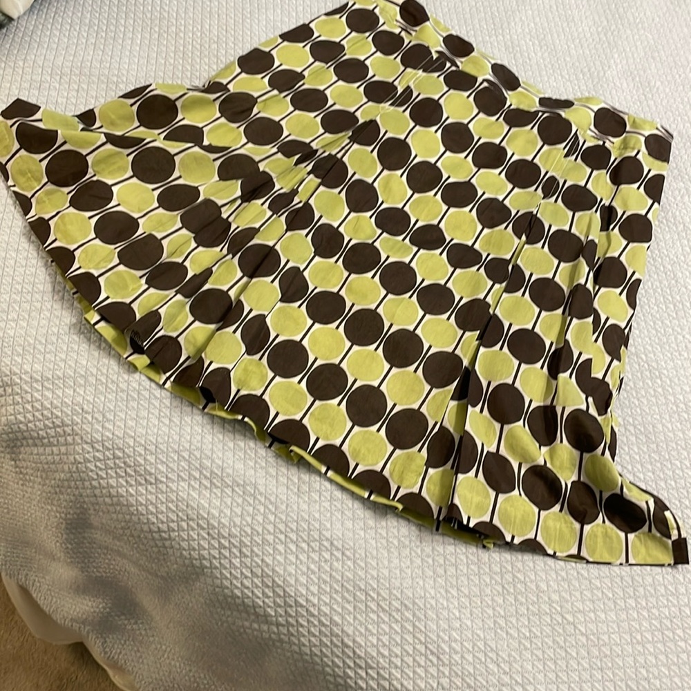 Vintage 80’s 100% Cotton Skirt With Kick Pleats in Front & Back, Cool and Swingy